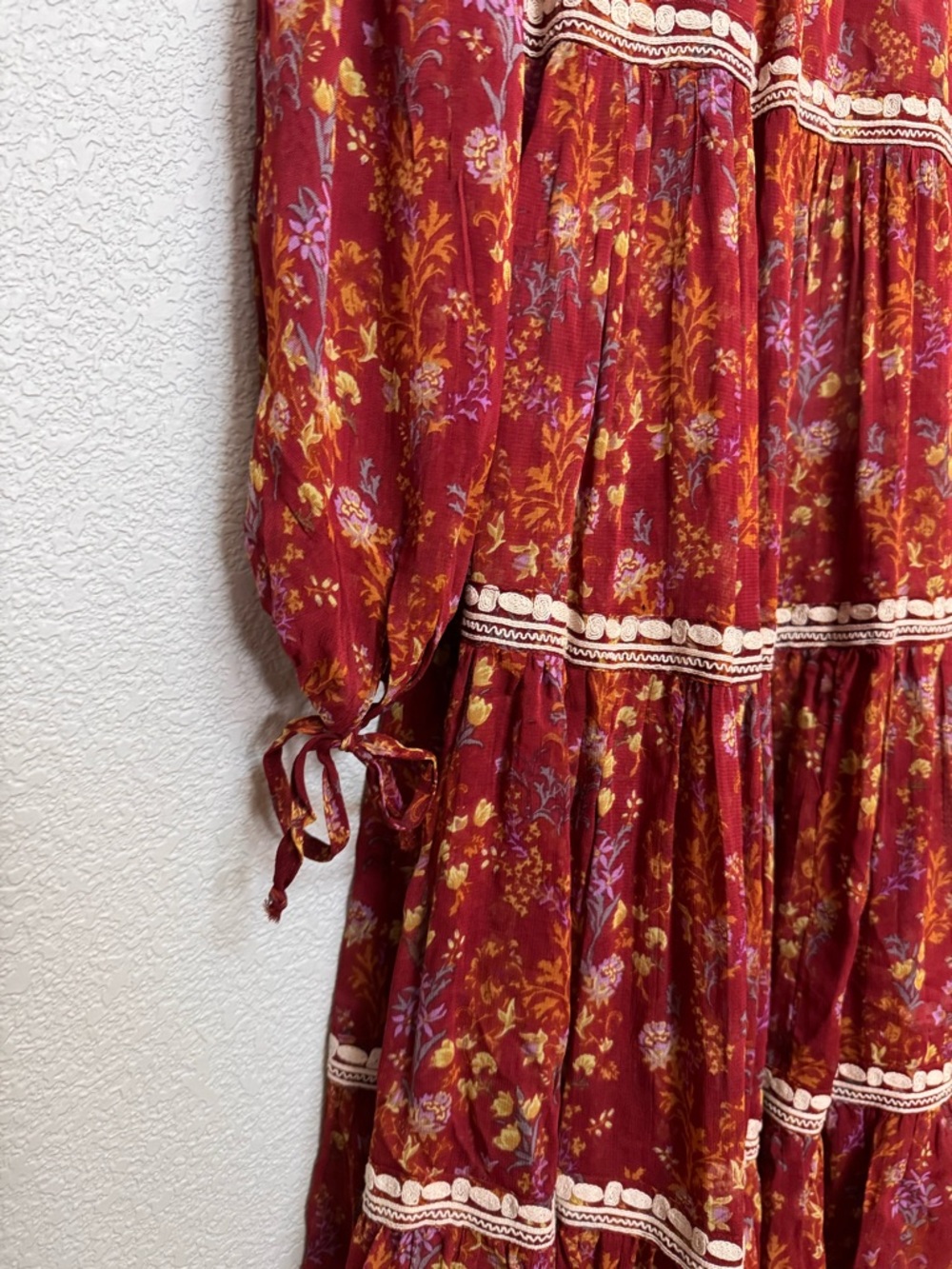 Free People Call On Me Embroidered Maxi Top Dress Women’s XS Bohemian Festival - Picture 10 of 11